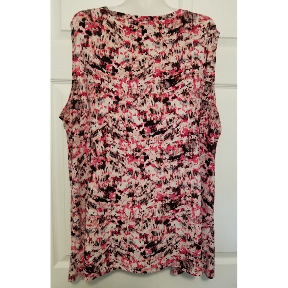 Jones Studio Women's Blouse Top Size 3X Sleeveless Liquid Knit Multicolor - Picture 3 of 5